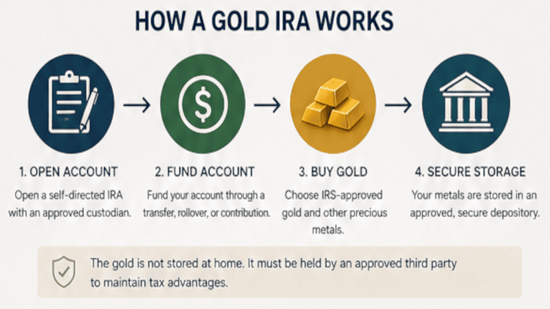 how a gold IRA works step by step