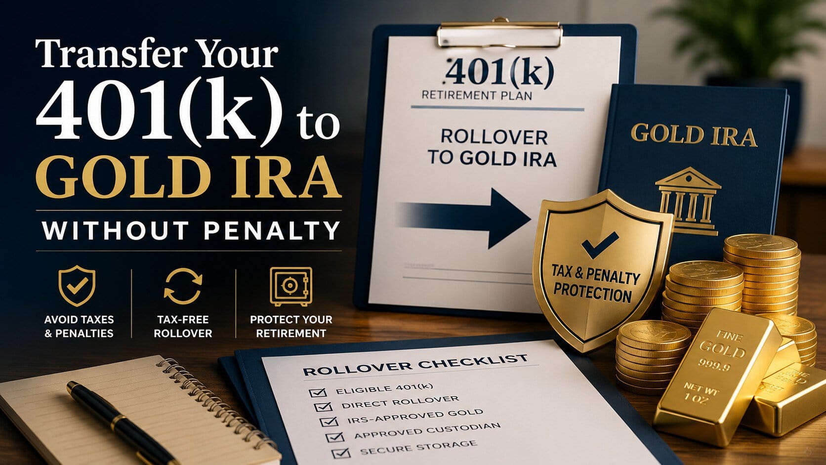 How to transfer your 401(k) to Gold without penalty