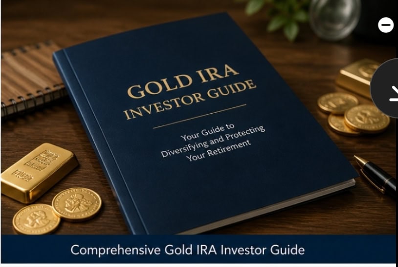 gold IRA investor guide with physical gold and retirement planning materials
