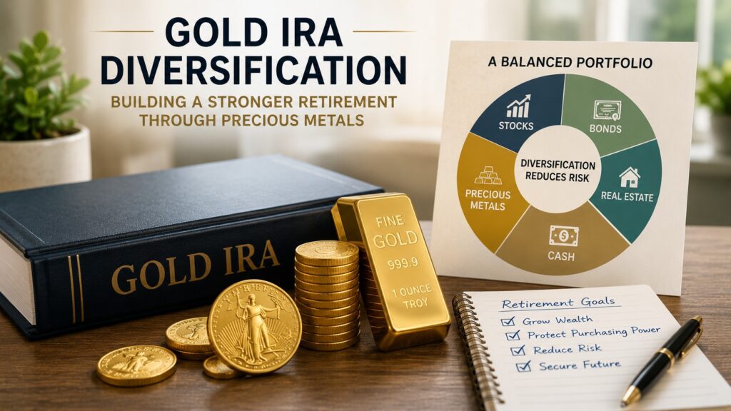 Gold IRA diversification strategy using physical precious metals for retirement planning