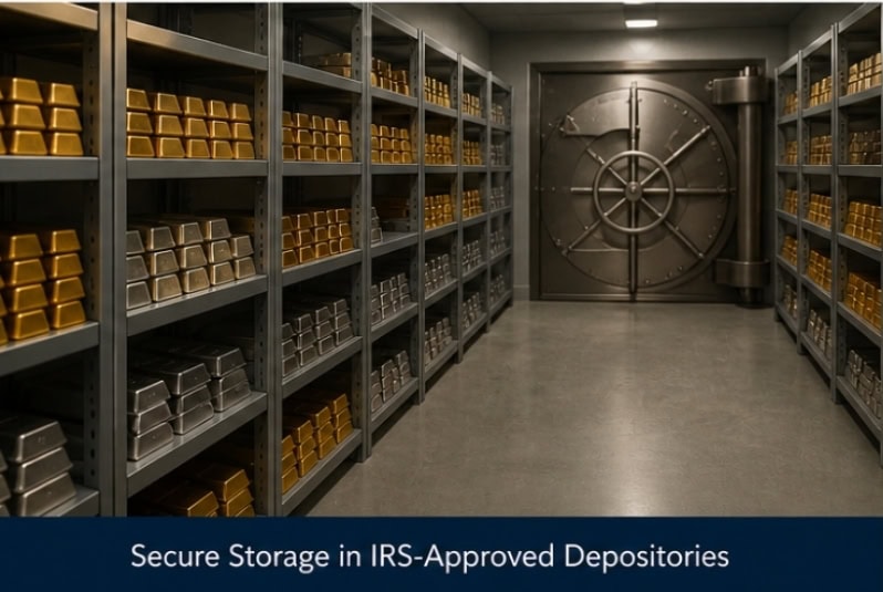 secure IRS approved depository storage for gold IRA metals