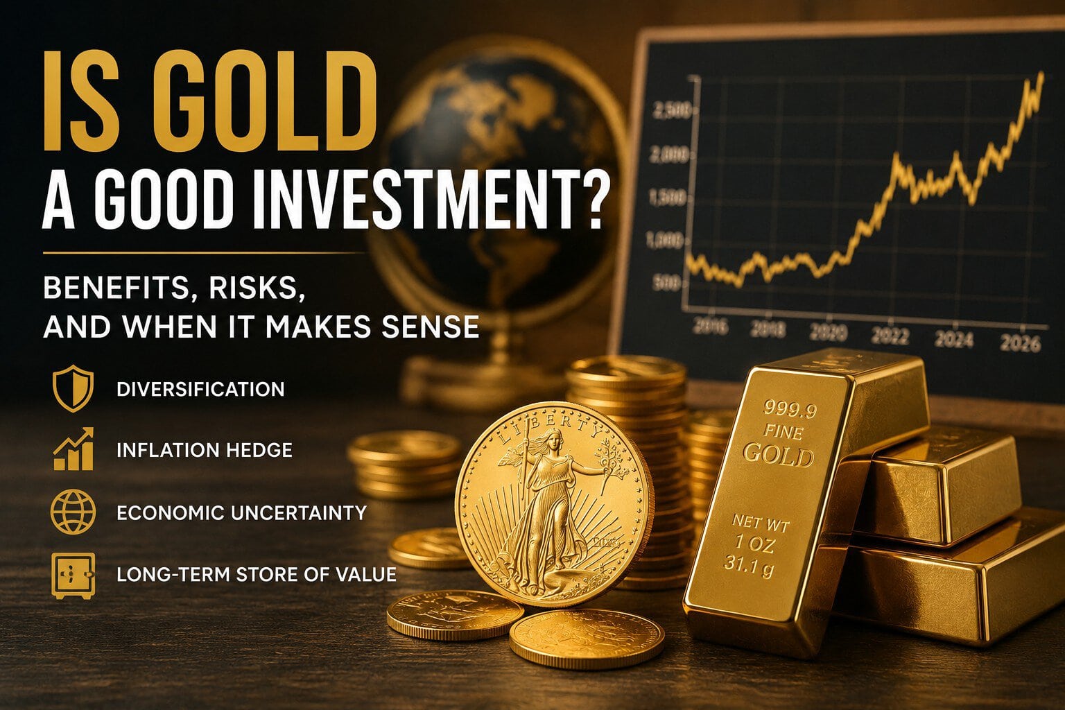 Is gold a good investment for diversification inflation protection and retirement planning