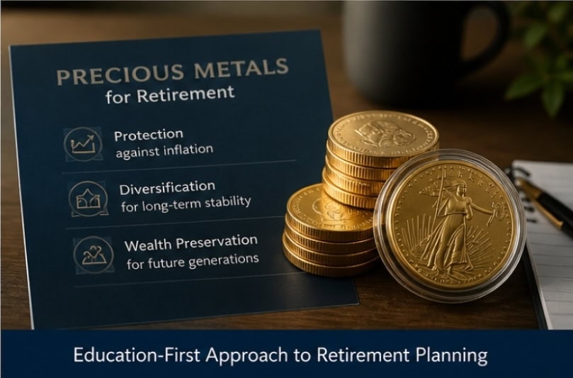 precious metals strategy for retirement diversification and inflation protection