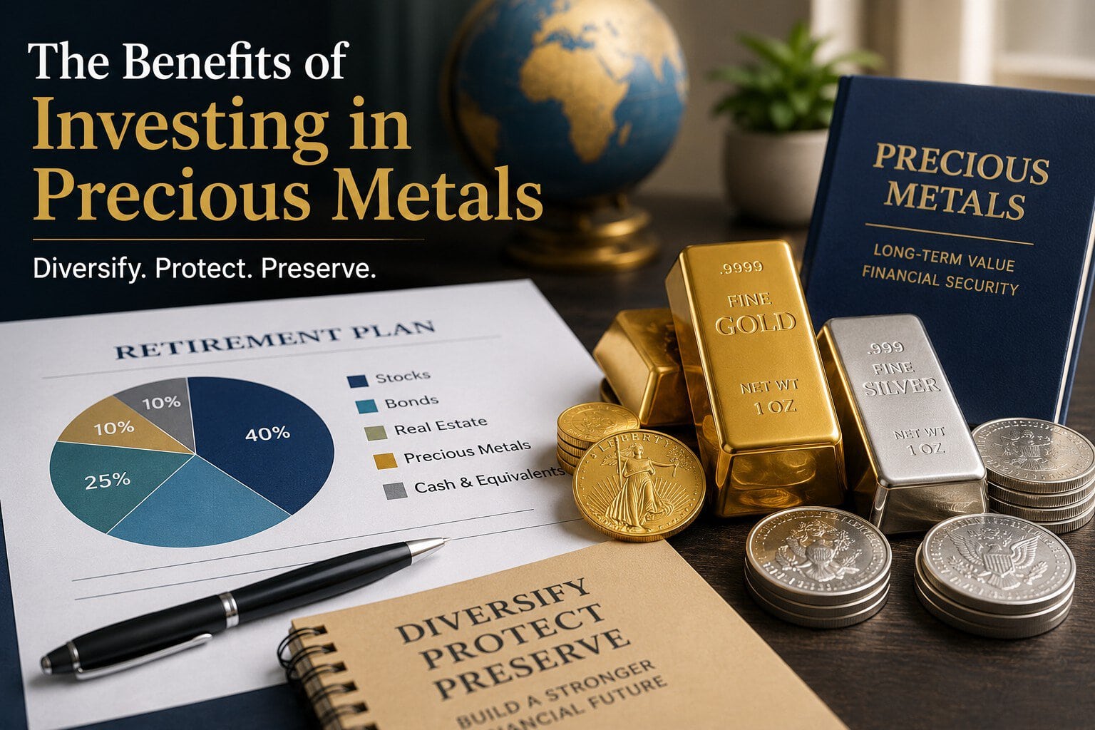 Benefits of investing in precious metals for retirement diversification