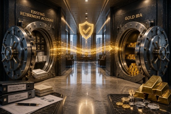 Direct trustee to trustee Gold IRA rollover process between retirement accounts
