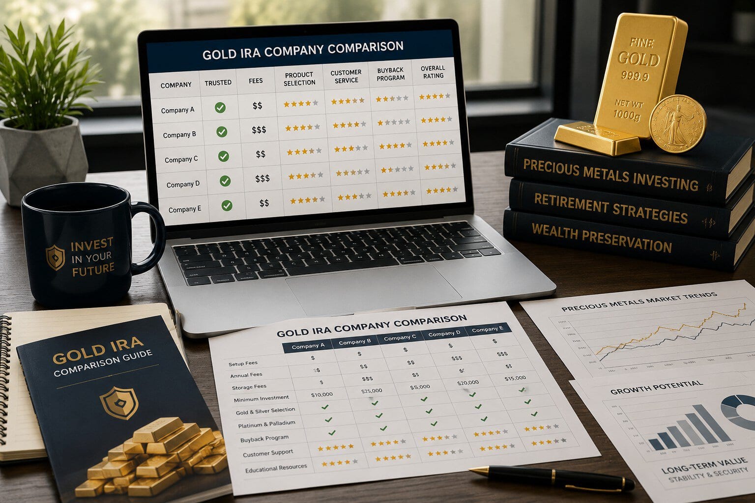 Gold IRA company comparison guide for retirement investors