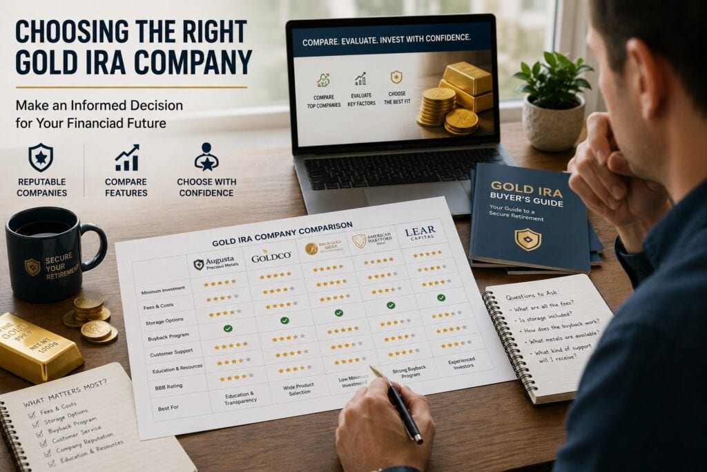 Gold IRA providers grouped by investor preferences and account minimums
