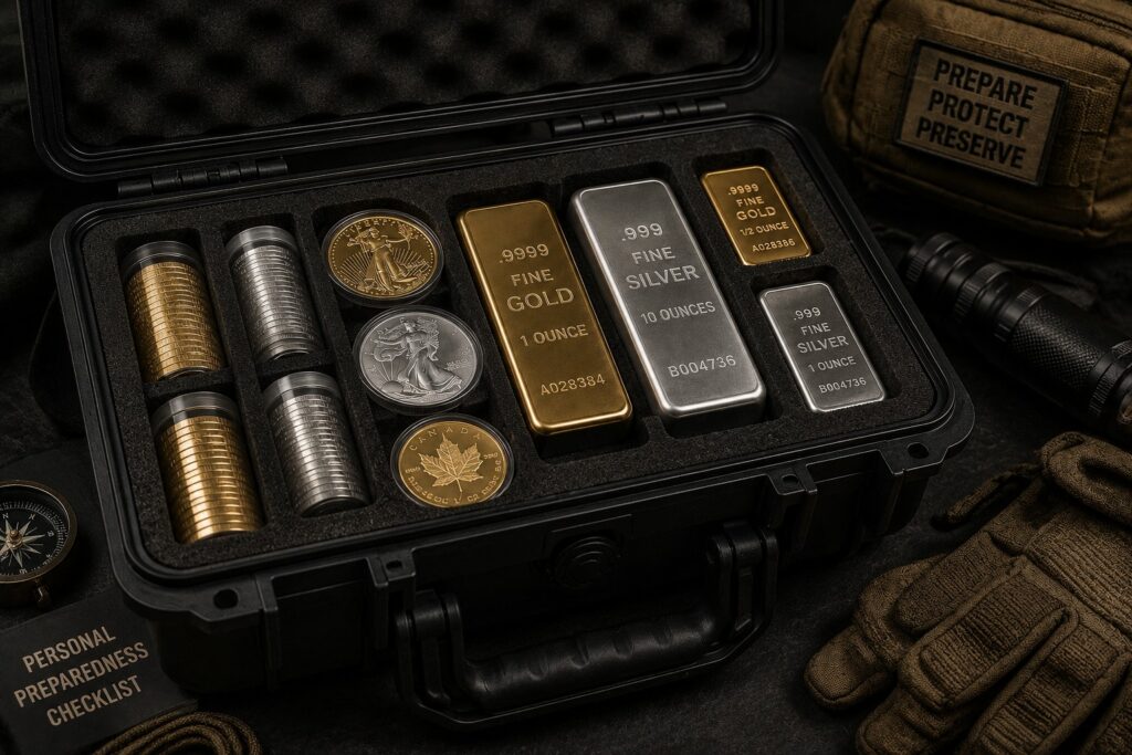 IRS approved physical gold and silver survival packs for self directed IRA accounts